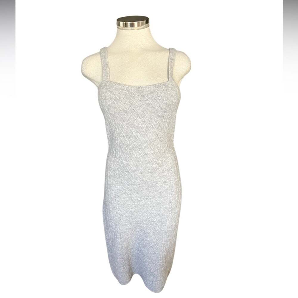 House of Harlow 1960 Ribbed Knit Sweater Dress Grey Size Small NWOT